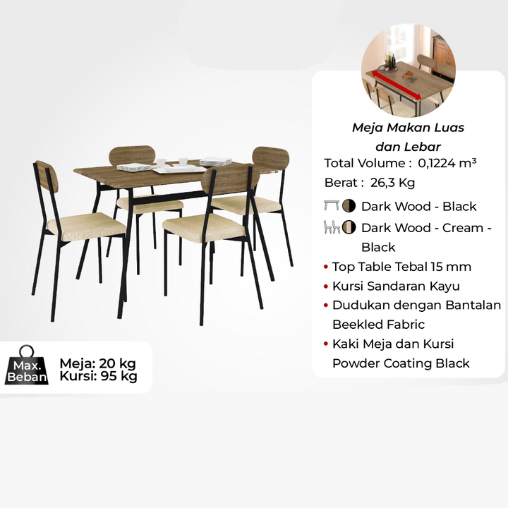 MEJA MAKAN LULA DS 110