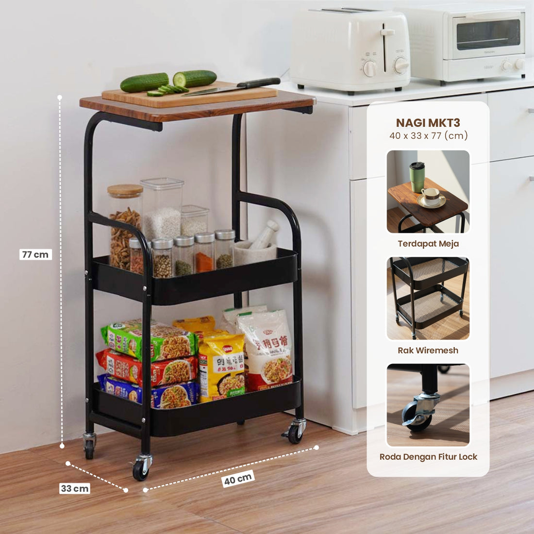 RAK SERBAGUNA TROLI NAGI MTK3