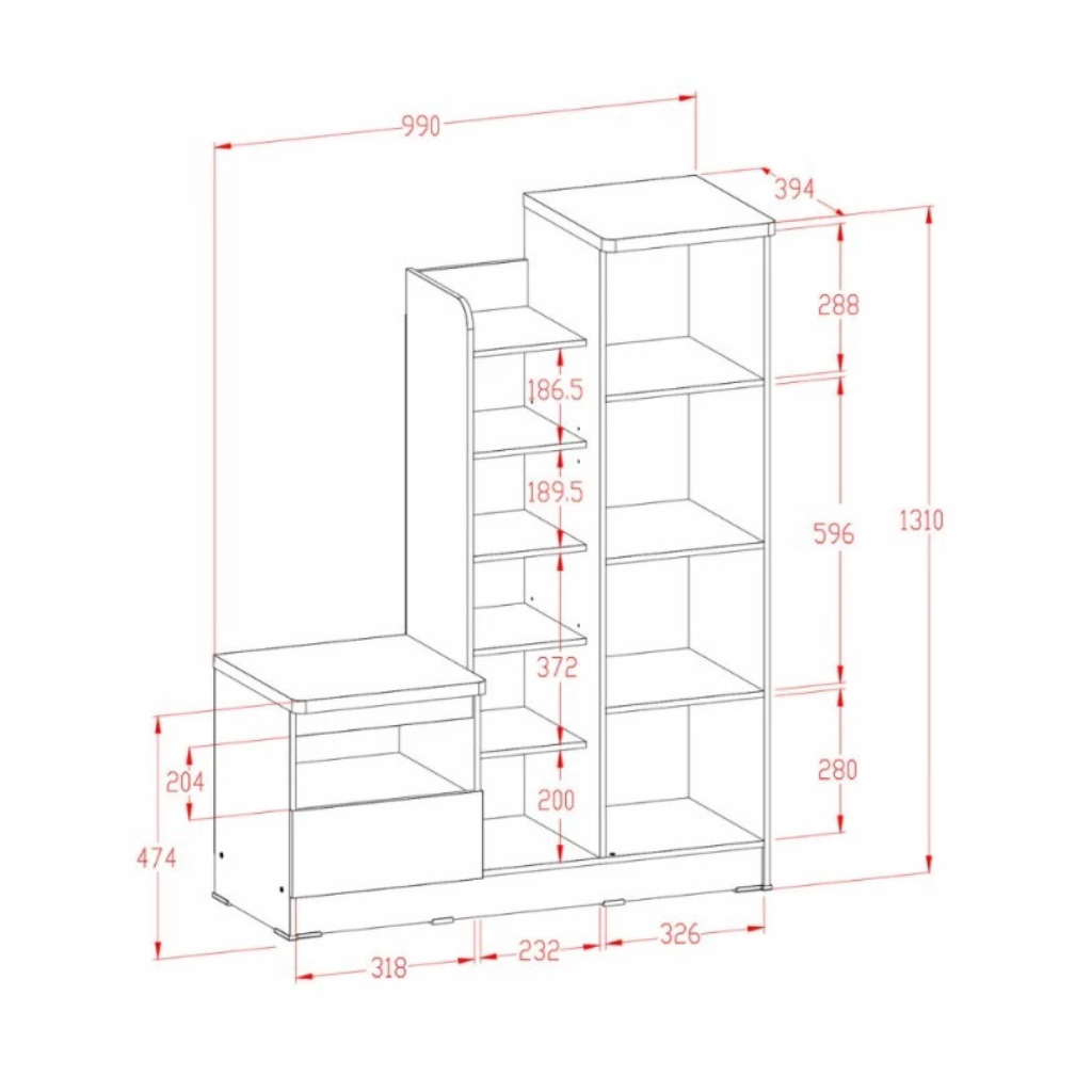 RAK SEPATU DIVA SR 101